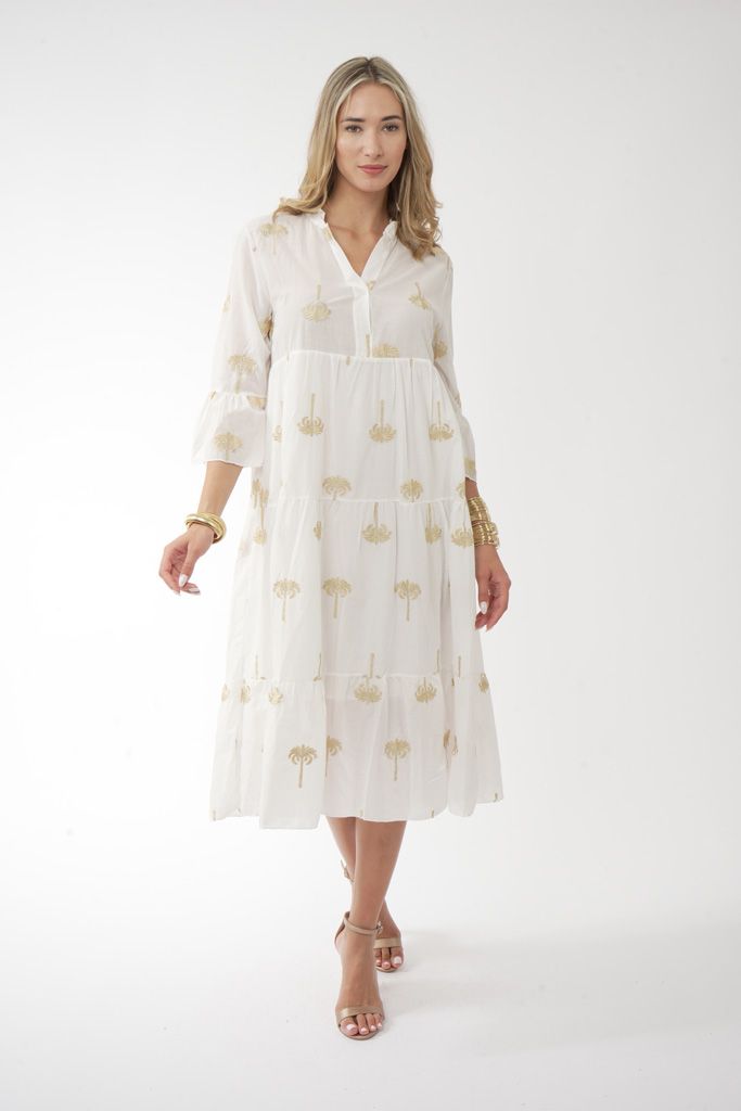 White Gold boho dress