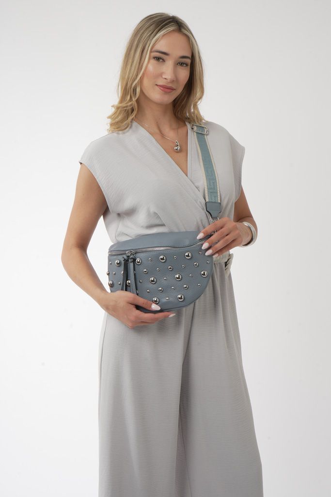 Bumbag Studs blue grey