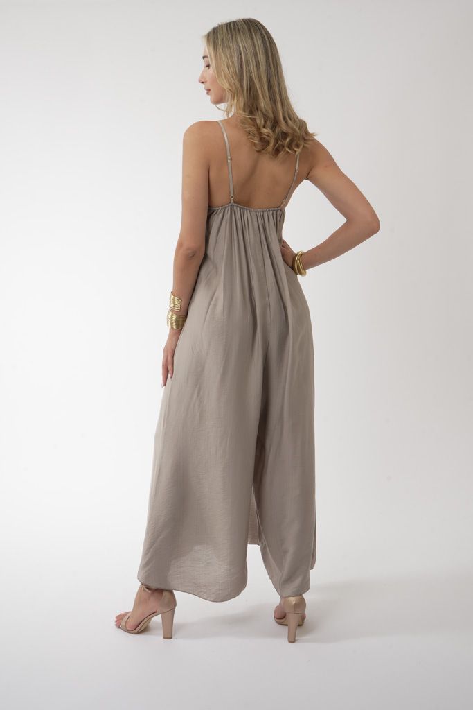 Taupe loose jumpsuit