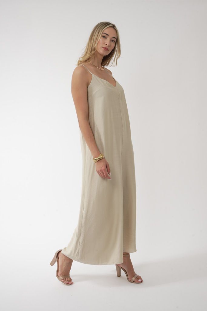 Beige loose jumpsuit