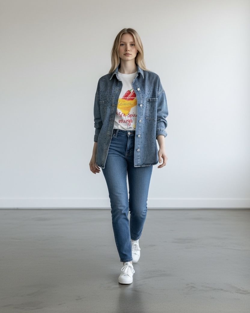 denim,strass