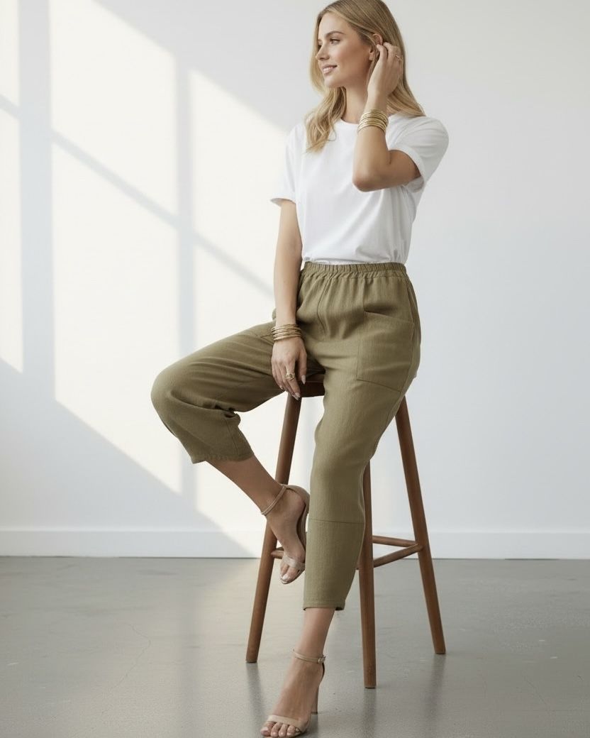 Khaki ,ballon , trousers 