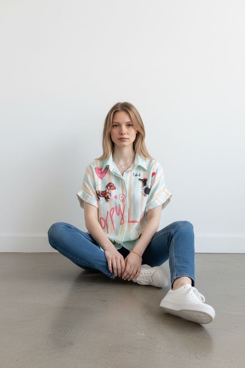 Paws & Stripes, One-Size Shirt