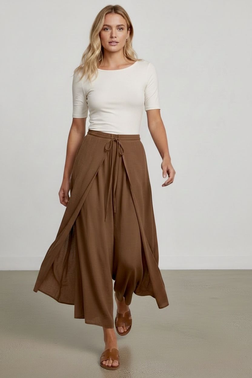 Amma, Brown ,Boho ,Split, Trousers