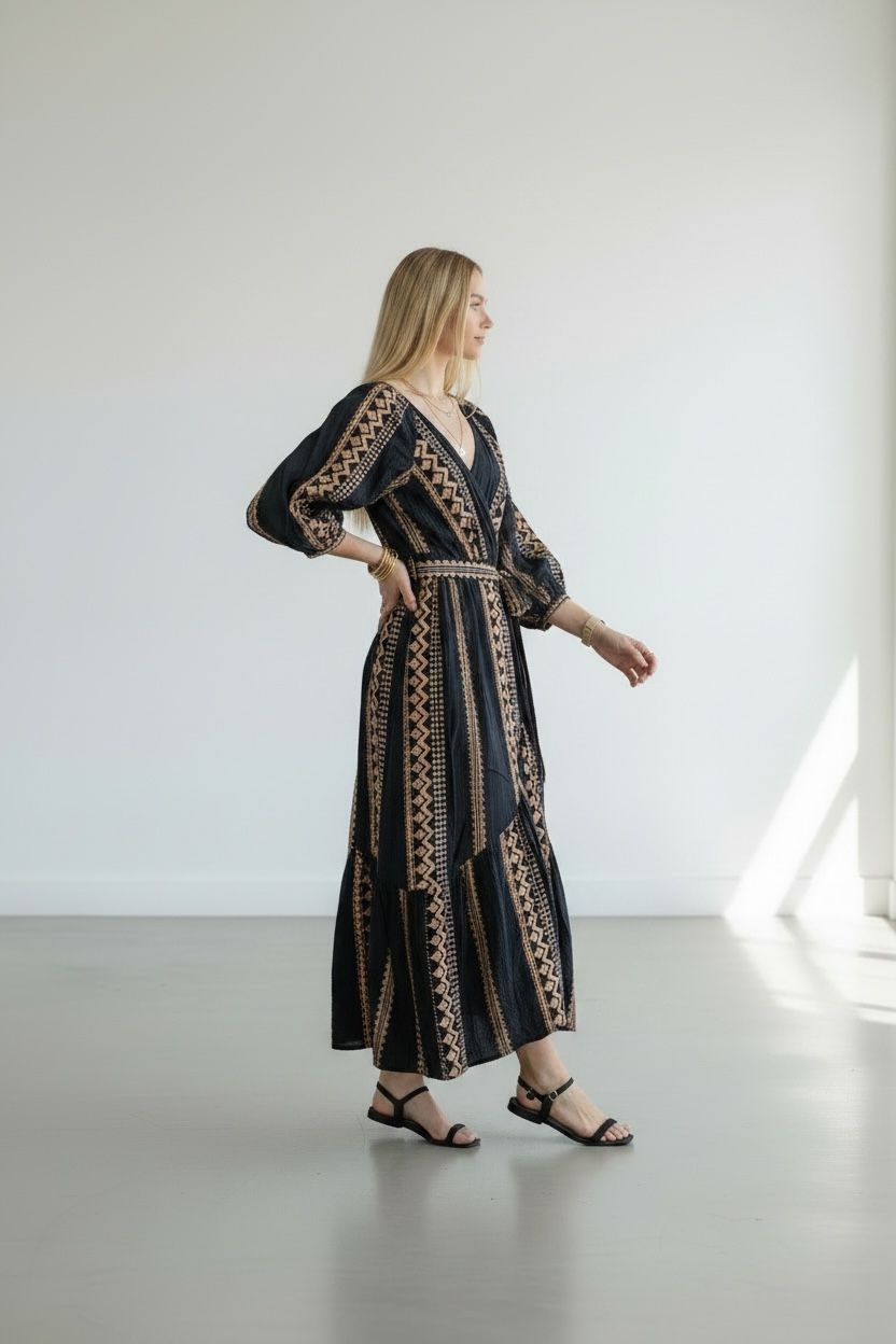 Aztec, Muse ,Cotton, Maxi ,Dress